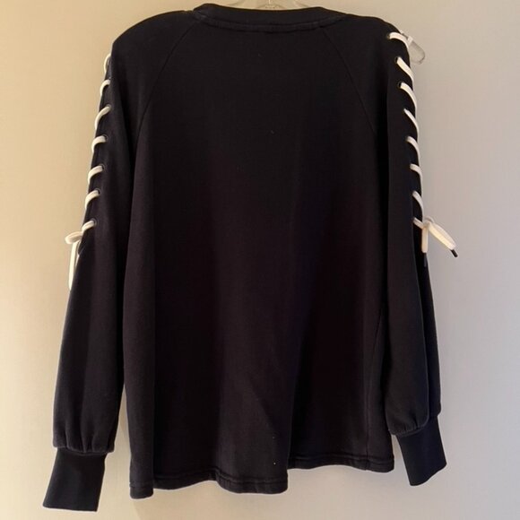 Alice + Olivia Black Cotton Sweater size XS - Picture 2 of 7
